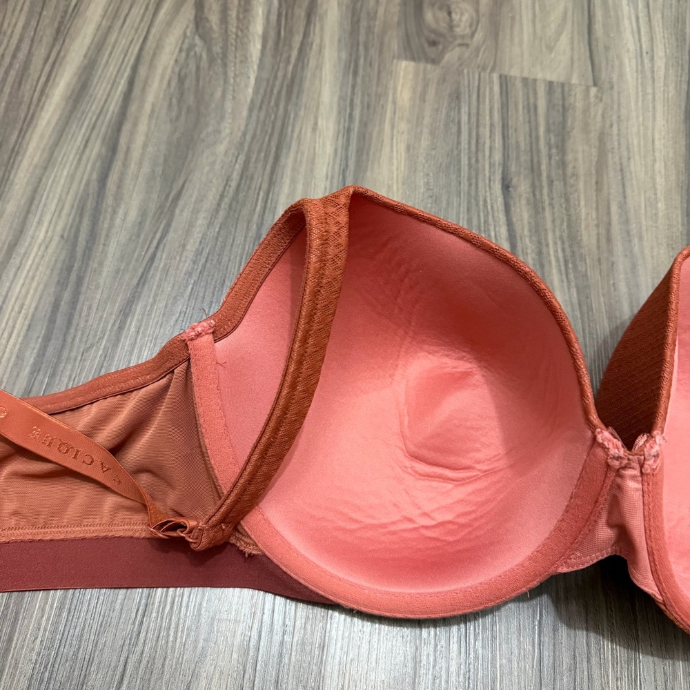 Cacique lightly lined T-shirt True Embrace orange Bra 42DD plus size - Picture 9 of 12